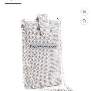 Elegant Silver Mini Bag for iPhone